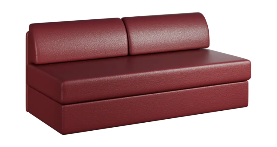 MARIANA S OPĚRKOU rošt, válenda celočalouněná, koženka HOLY CE 2 - koženka malinová